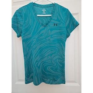 Women's Size SM Green/Blue Under Armour Shirt Loose Fit